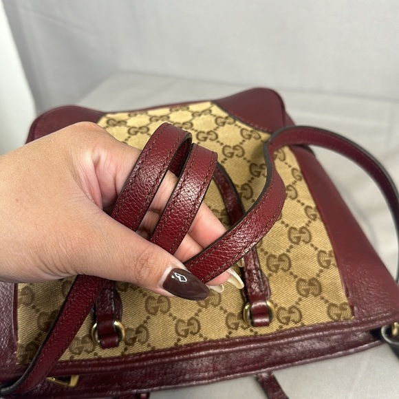 Gucci Beige/Brown GG Bree Top Handle Bag - Picture 8 of 11